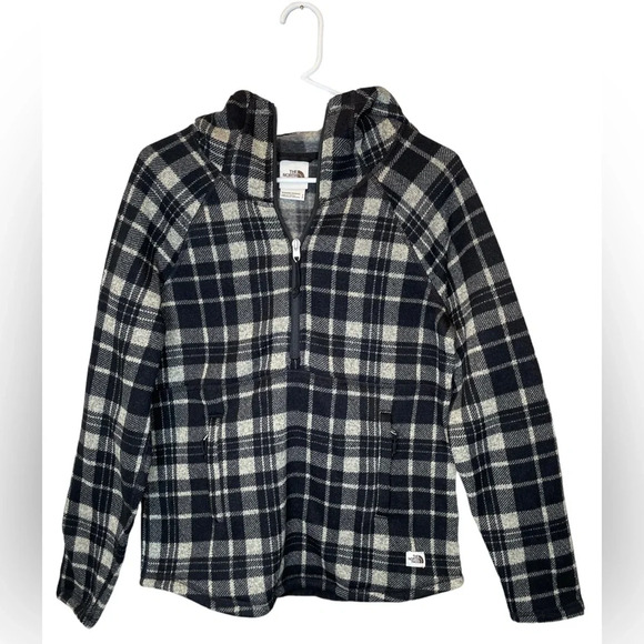The North Face Women's Crescent Hooded Fleece Pullover Heritage Plaid Size Small - Picture 4 of 14